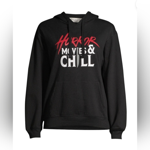 Horror Movies & Chill Hooded Sweatshirt, NEW (Size: Medium) - Picture 1 of 3
